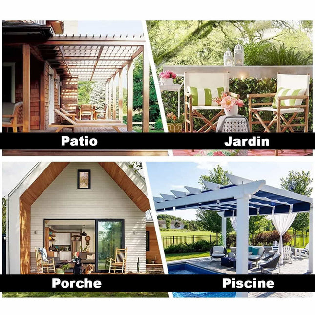 Zielona zasłona na taras z motywem