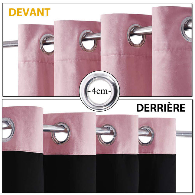 Różowa zasłona welurowa zaciemniająca