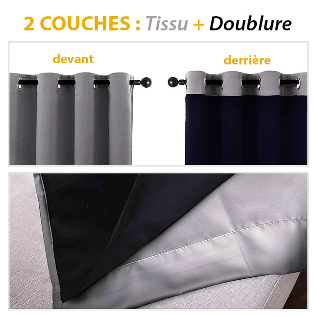 Ciemnobeżowa zasłona akustyczna i termiczna