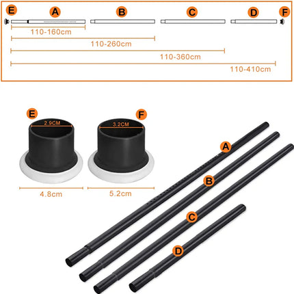 Regulowany drążek rozporowy do zasłon