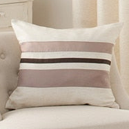 Nowoczesna zasłona w brązowe pasy