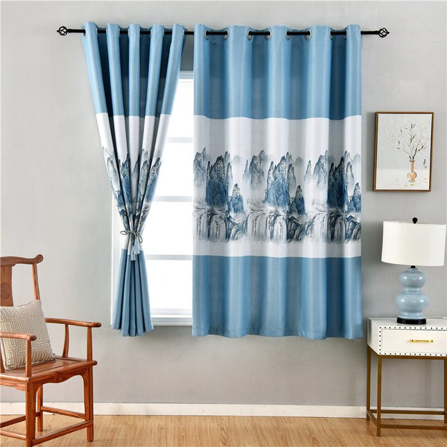 Zasłona z nadrukiem krajobrazu górskiego