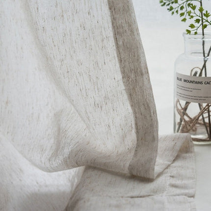 Naturalna lniana firana w stylu boho