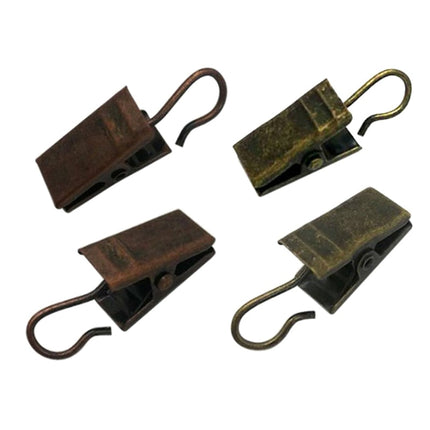 Metalowe żabki z haczykiem do firan