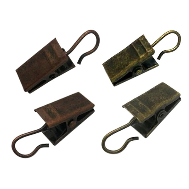 Metalowe żabki z haczykiem do firan