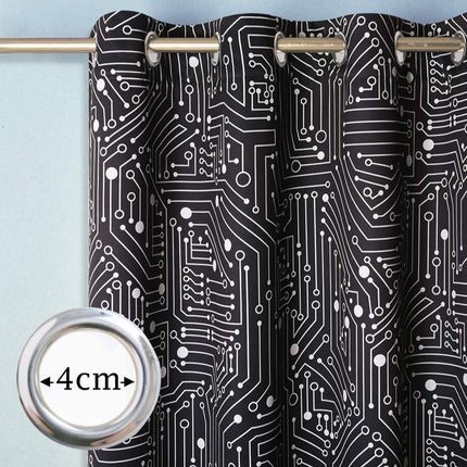 Zasłona dla gracza we wzór elektroniki