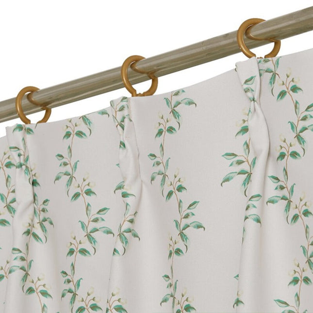 Zasłona w delikatne zielone listki