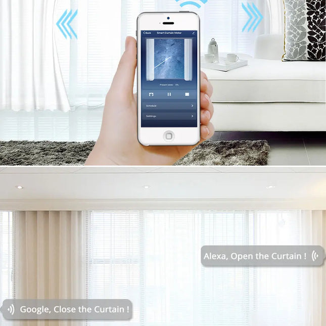 Karnisz elektryczny do zasłon z pilotem