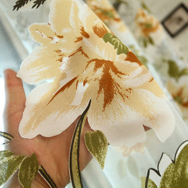 Nowoczesna firana w duże kwiaty