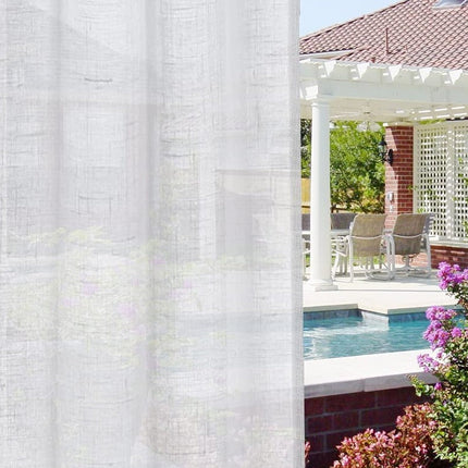 Zasłona ogrodowa o strukturze lnu