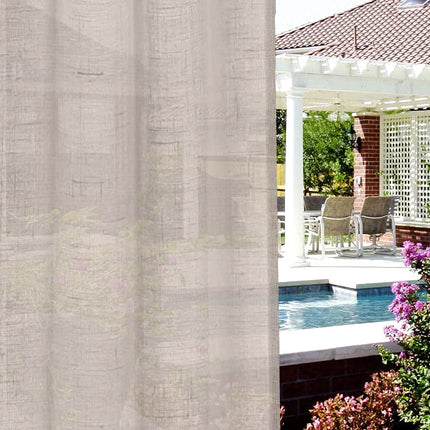 Lniana zasłona na werandę i taras