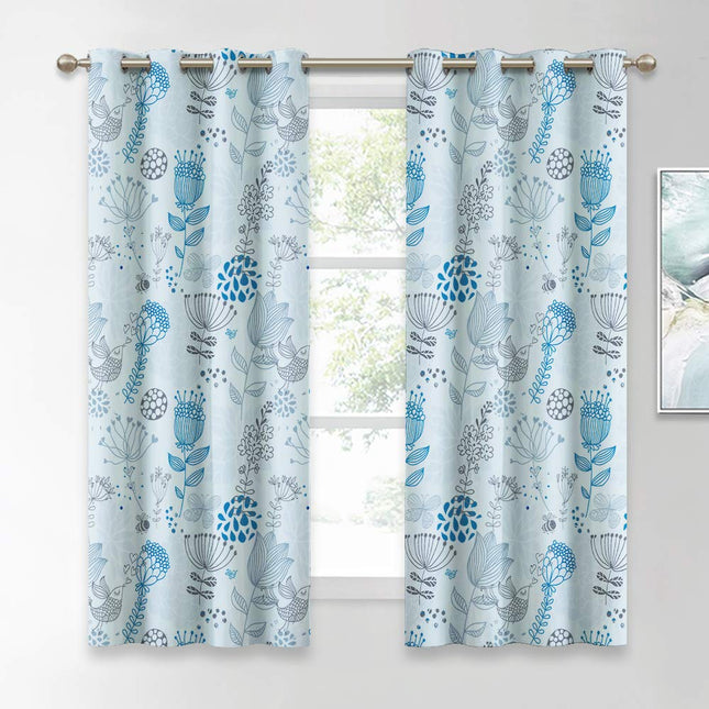 Zasłona na przelotkach w polne kwiaty