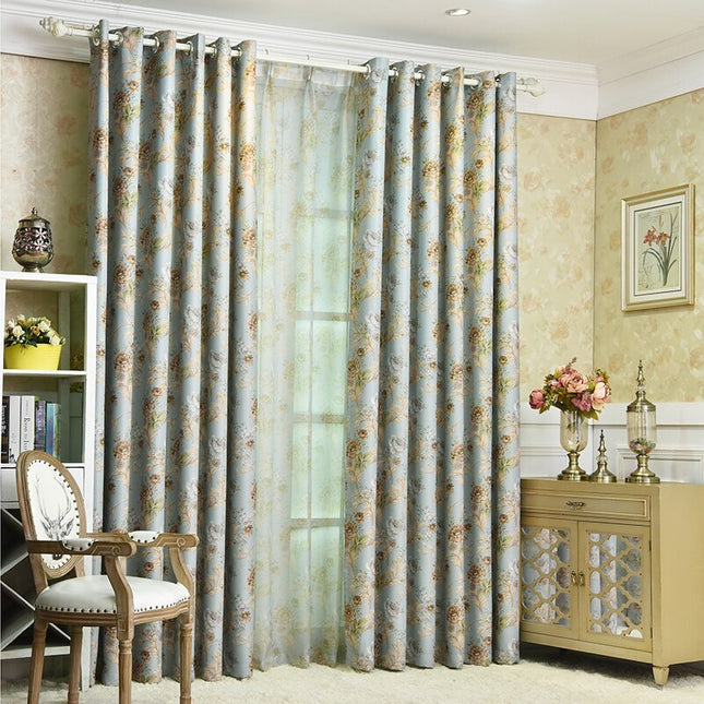 Zasłona zaciemniająca w kwiatowy wzór