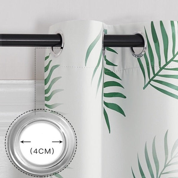 Zasłona w zielone liście palmy