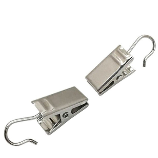 Metalowe żabki z haczykiem do firan