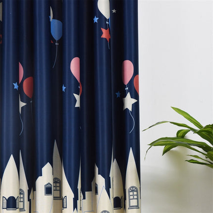 Zasłona do pokoju dziecięcego zamek noc