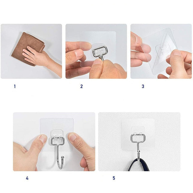 Mocny samoprzylepny haczyk na ścianę