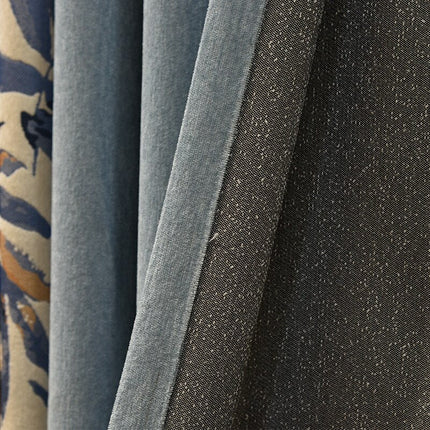 Zasłona zaciemniająca w tropikalne liście.