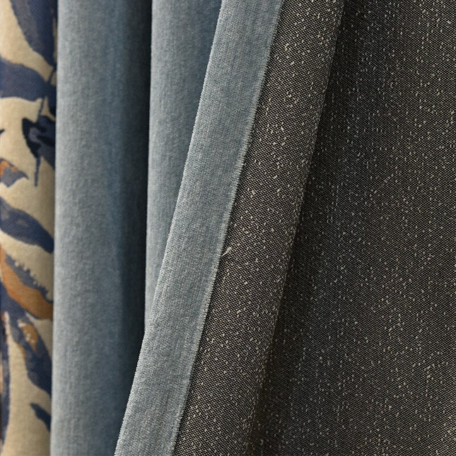 Zasłona zaciemniająca w tropikalne liście.