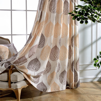 Zasłona w jesienny wzór kolorowych liści