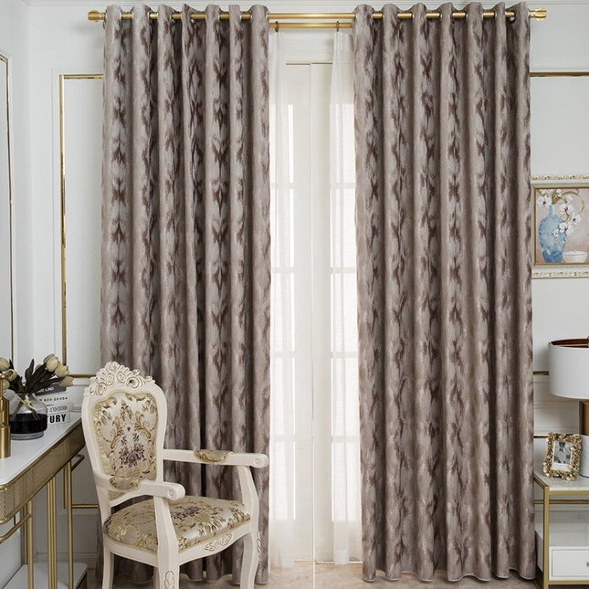 Zaciemniająca zasłona taupe z fakturą