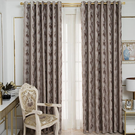 Zasłona zaciemniająca sienna w abstrakcyjny wzór