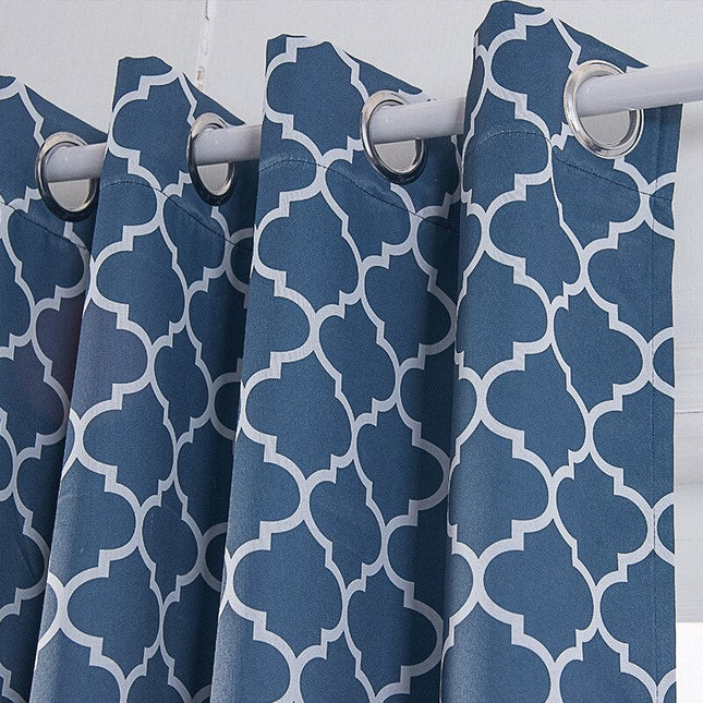 Zasłona w marokański wzór geometryczny koniczyna