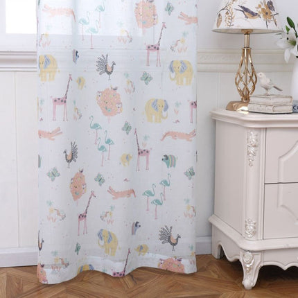 Pastelowa firanka dla dziecka w sowy