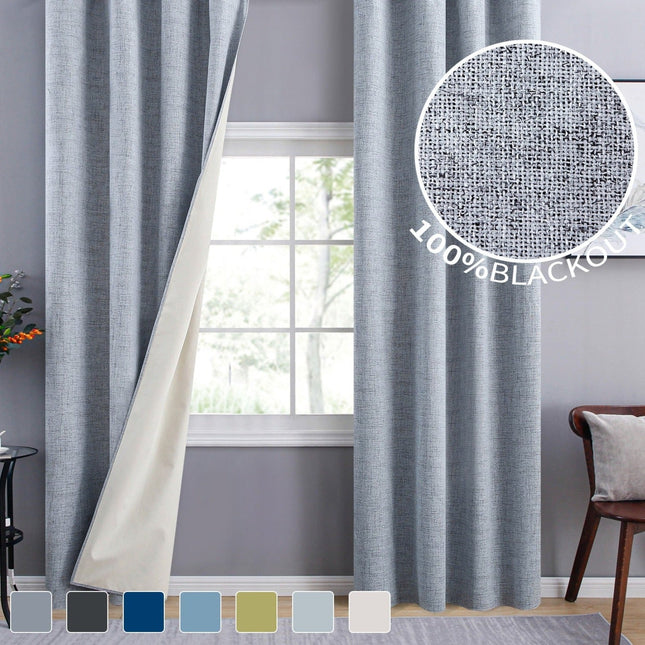 Szara zasłona lniana na przelotkach