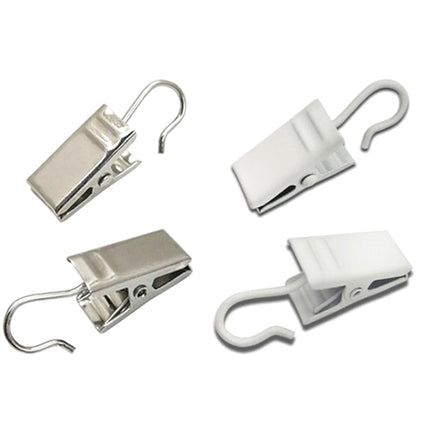 Metalowe żabki z haczykiem do firan