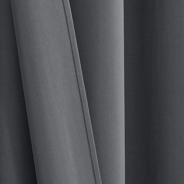 Pomarańczowa zasłona ogrodowa na altanę z przelotkami.