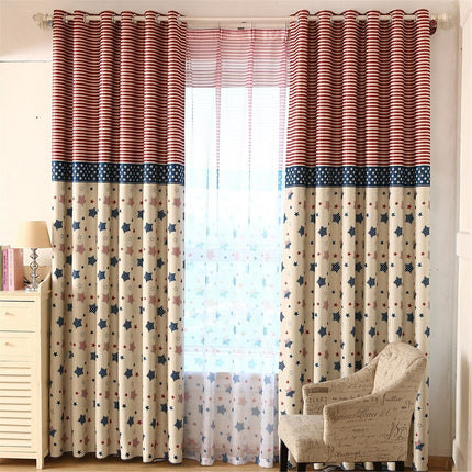 Zasłona zaciemniająca z motywem flagi USA.