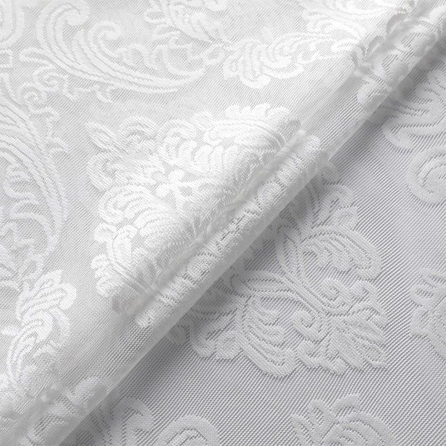 Biała firana w żakardowy wzór