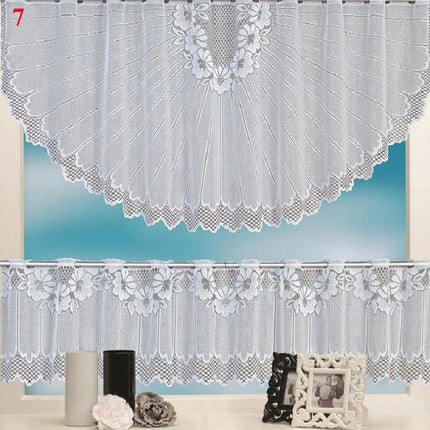 Koronkowa zazdrostka kuchenna w łuk