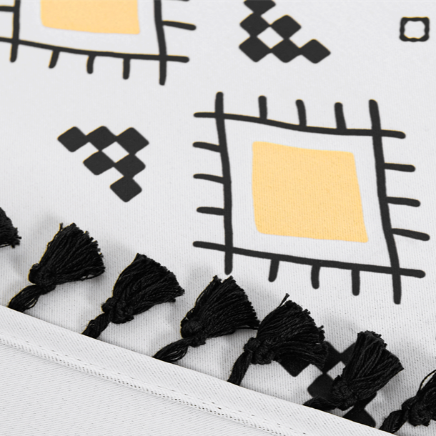 Etniczna zasłona boho z frędzlami