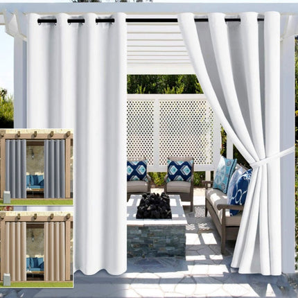 Jasnoszara wodoodporna zasłona ogrodowa