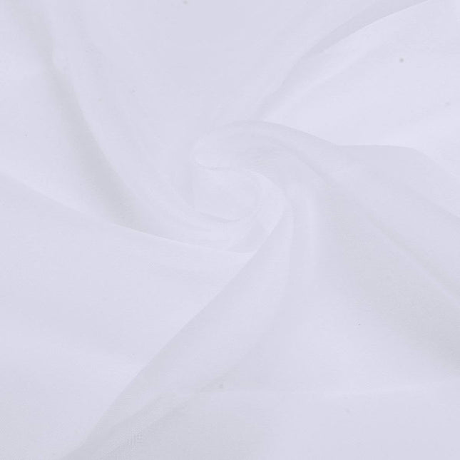 Gładka firana z białego woalu