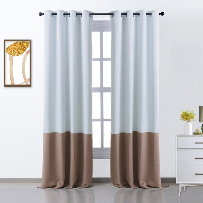 Nowoczesna dwukolorowa zasłona zaciemniająca