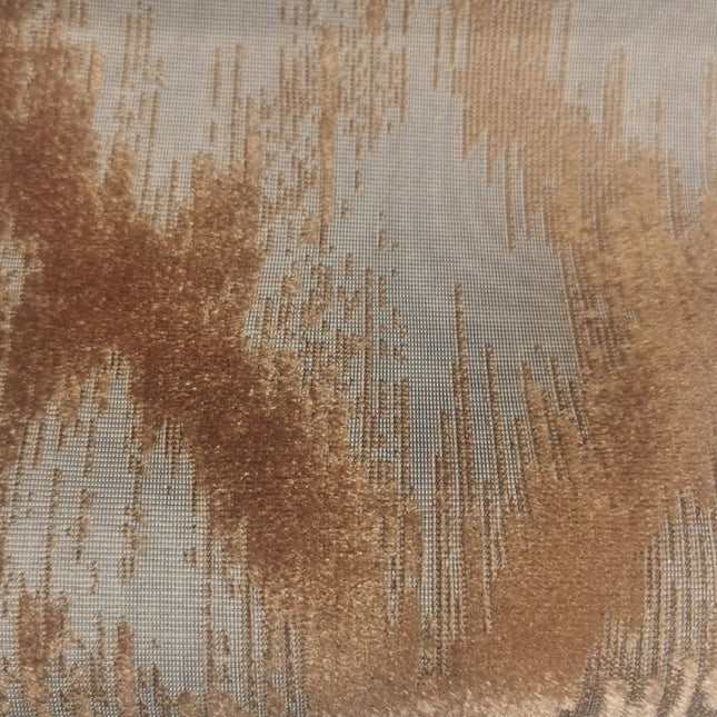 Zasłona zaciemniająca sienna w abstrakcyjny wzór