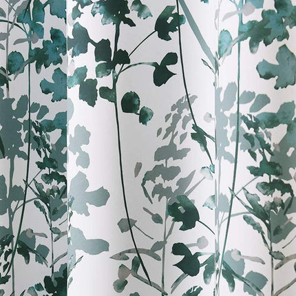 Zasłona w zielony wzór botaniczny