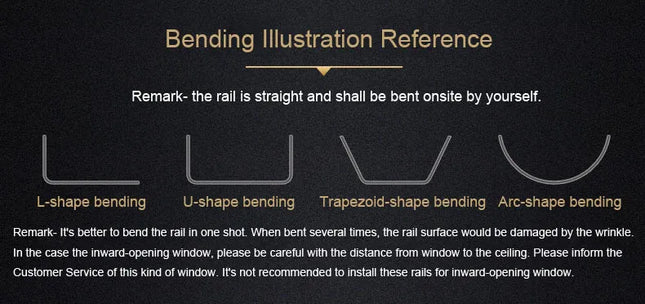 Sufitowa szyna zasłonowa gięta łukowa