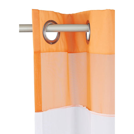 Biało-niebieska firana w stylu marynarskim