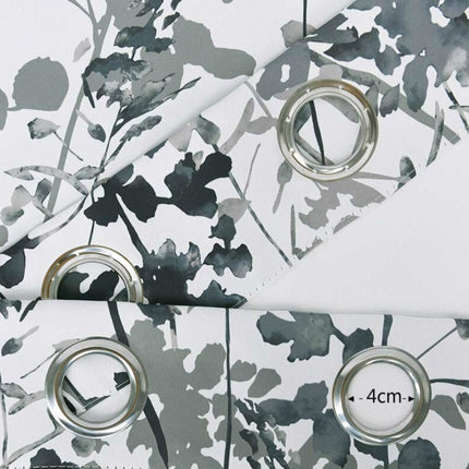 Zasłona w zielony wzór botaniczny