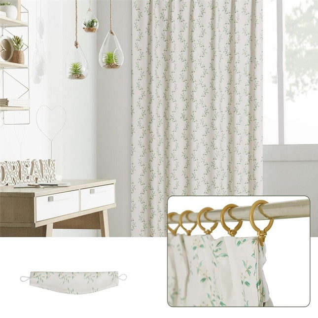 Zasłona w delikatne zielone listki