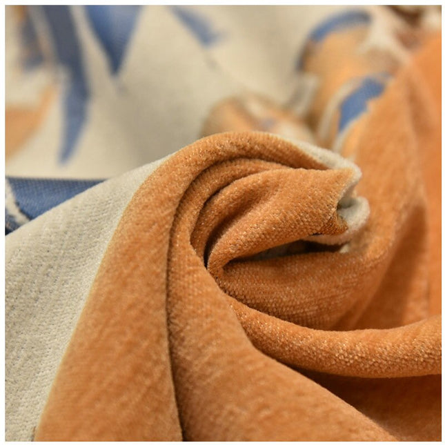 Zasłona zaciemniająca w tropikalne liście.