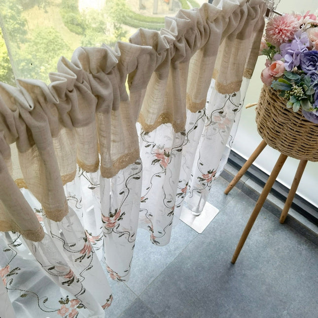 Wiejska zazdrostka kuchenna z koronką