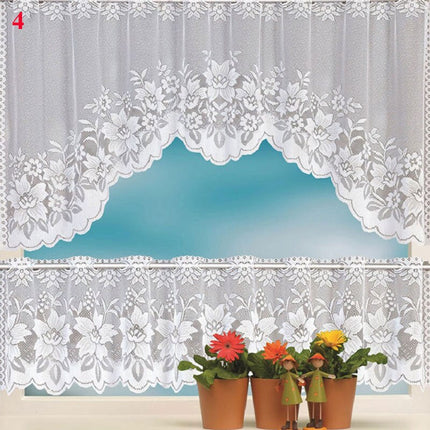 Koronkowa zazdrostka kuchenna w łuk