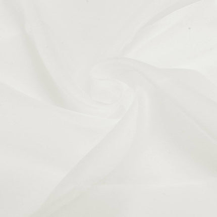 Gładka firana z białego woalu