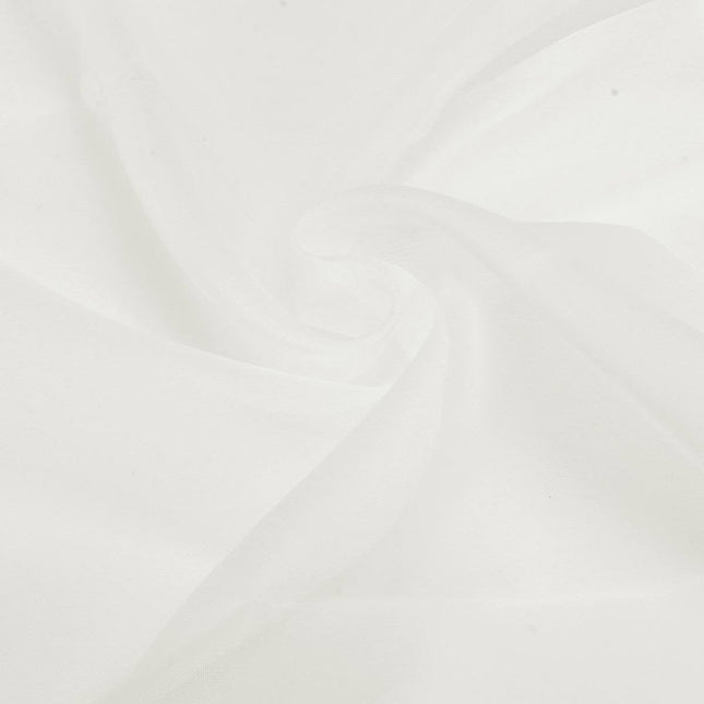 Gładka firana z białego woalu