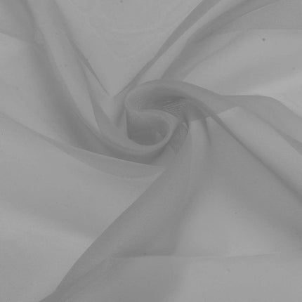 Gładka firana z białego woalu